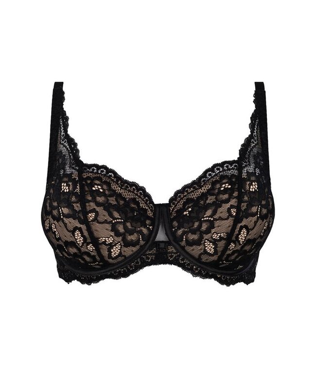 Axami SALE 70B/C/E - 75B- Zwart Beige Push Up Beha Zaina