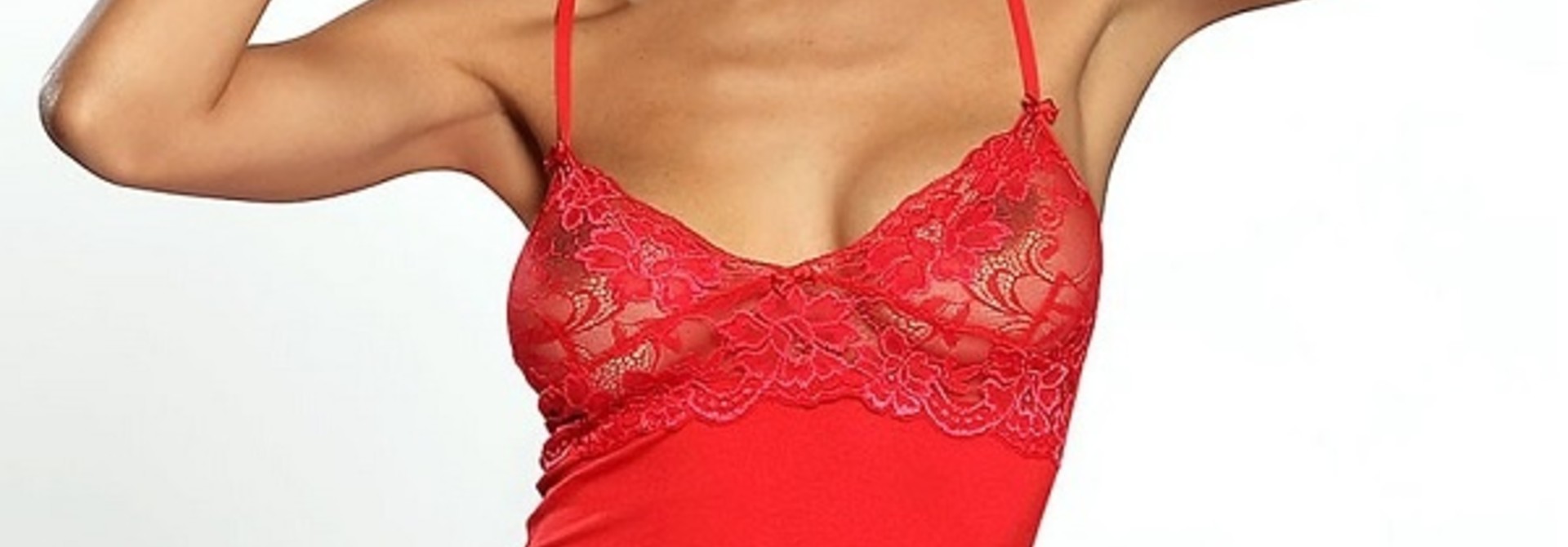 Rood Ondergoed viscose en Kant