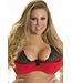 Axami Sexy kwart cup beha rood met zwart grote maat