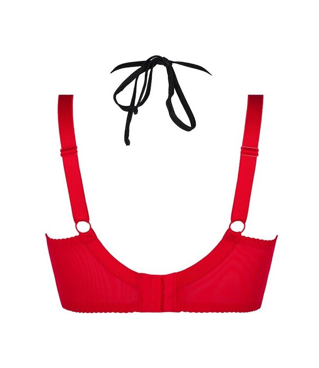 Axami Sexy kwart cup beha rood met zwart grote maat