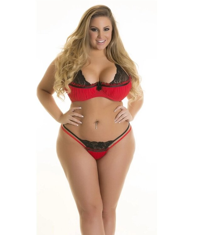 Axami Sexy rood met zwarte string