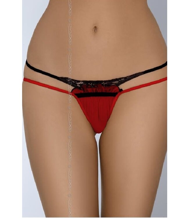 Axami Sexy rood met zwarte string