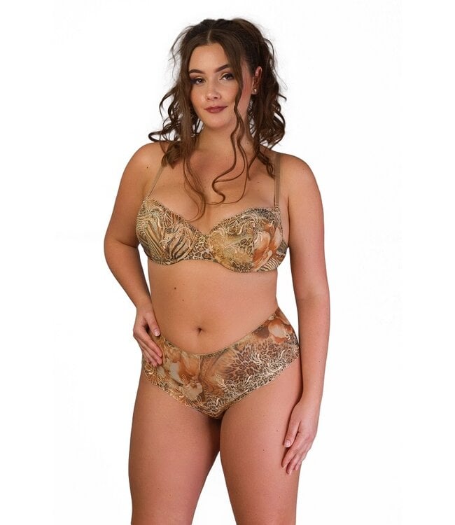 Sawren SALE 75D - Herfstkleurige Push Up Beha Latte