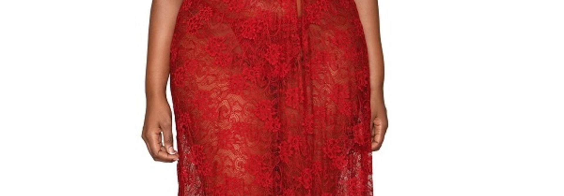 Rood kanten lingerie jurk Roxy mt. 42-50