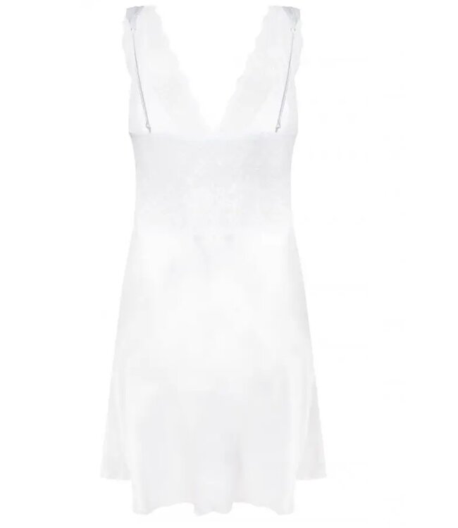 DKaren Wit Satijnen Nachthemd Erika voor grotere cups