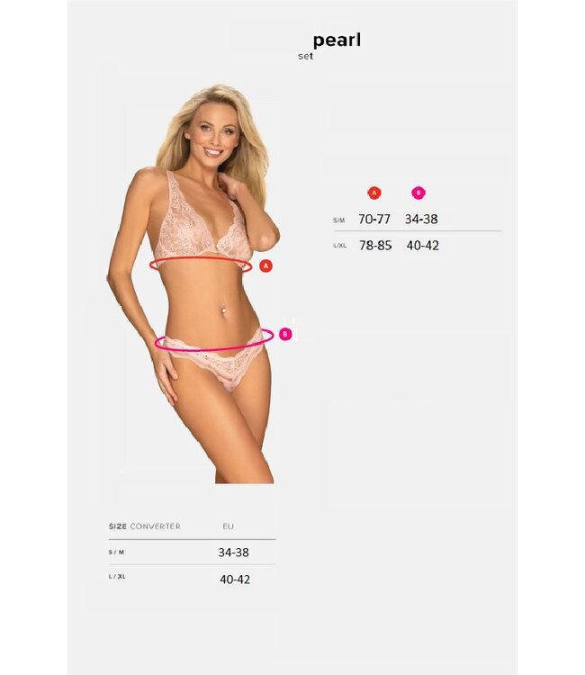 Obsessive 2 Delig Lingeriesetje Pearl