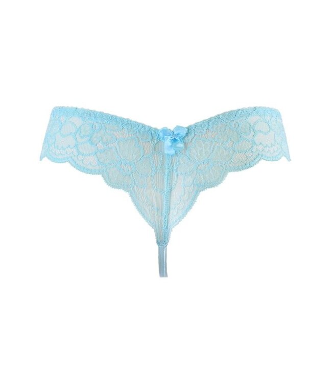 Axami Lichtblauwe Doorzichtige String