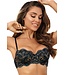 Axami Zwarte Push up beha met blauw en goud stiksel