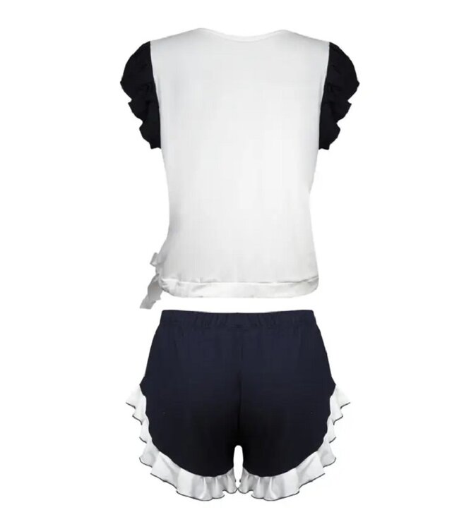 DKaren Shortama Lulu Navyblauw met Gebroken Wit S & XL