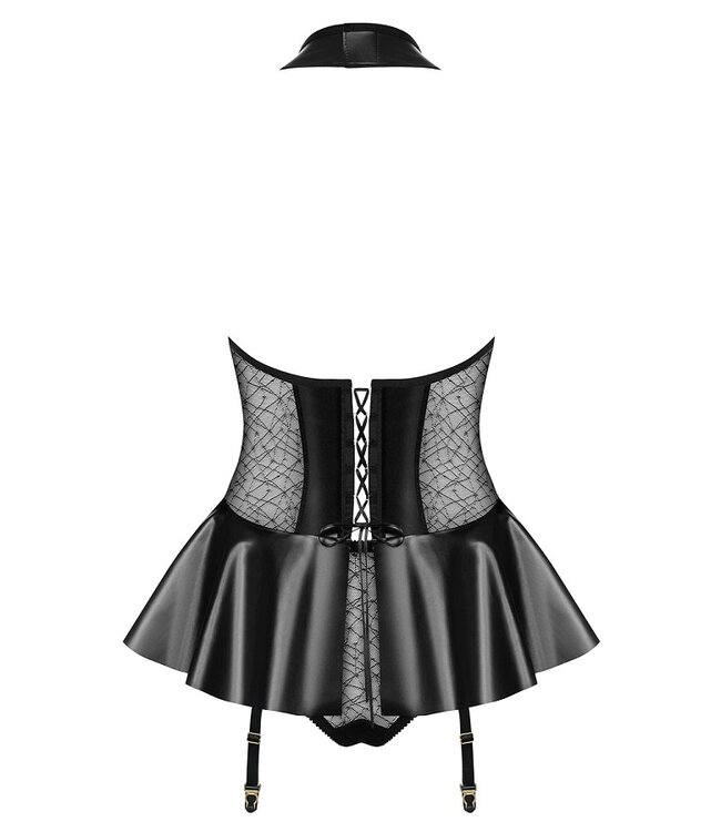 Obsessive Zwarte Wetlook Bustier Vera