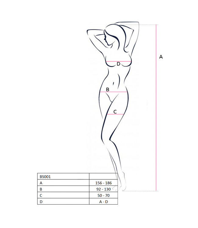 Passion Zwarte sensuele bodystocking open kruisje