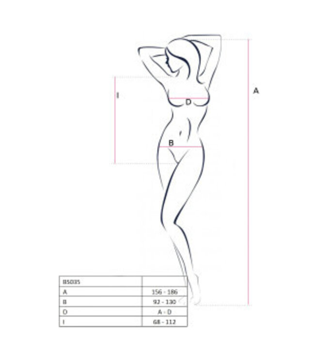 Passion Sexy zwarte body - open kruis