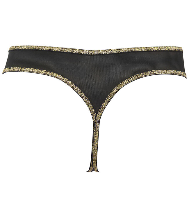 Axami Sensual Paradise Lingerie String Zwart met Goud