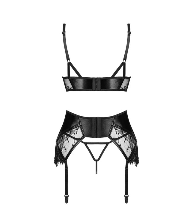 Beauty Night Fashion Leonela 3-delig lingerie setje zwart