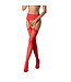 Passion-Exklusiv Panty Frida open kruisje rood