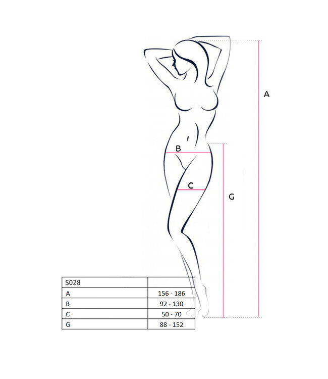 Passion-Exklusiv Panty Frida open kruisje rood