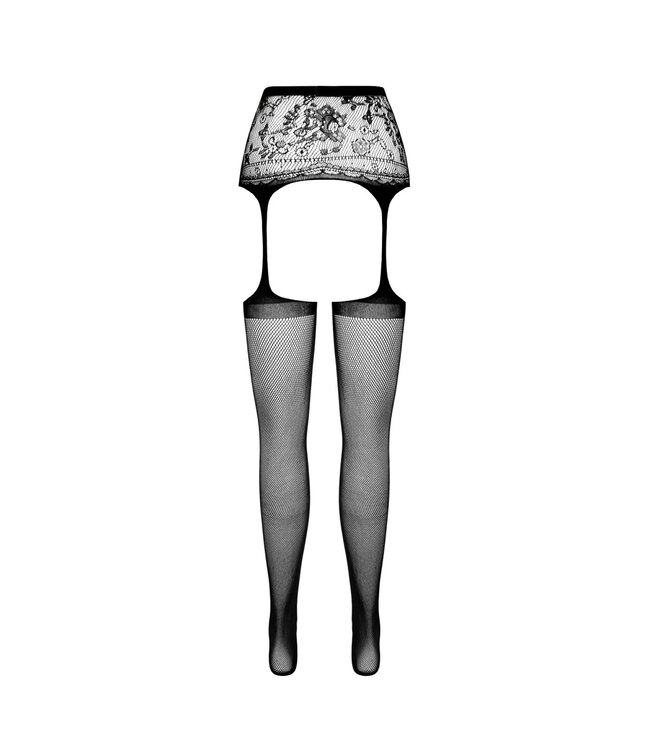 Passion-Exklusiv Panty Frida open kruisje rood