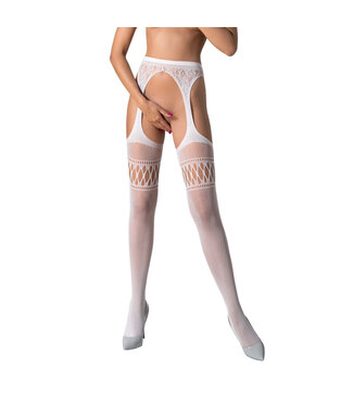 Passion-Exklusiv Panty Sandra open kruisje wit