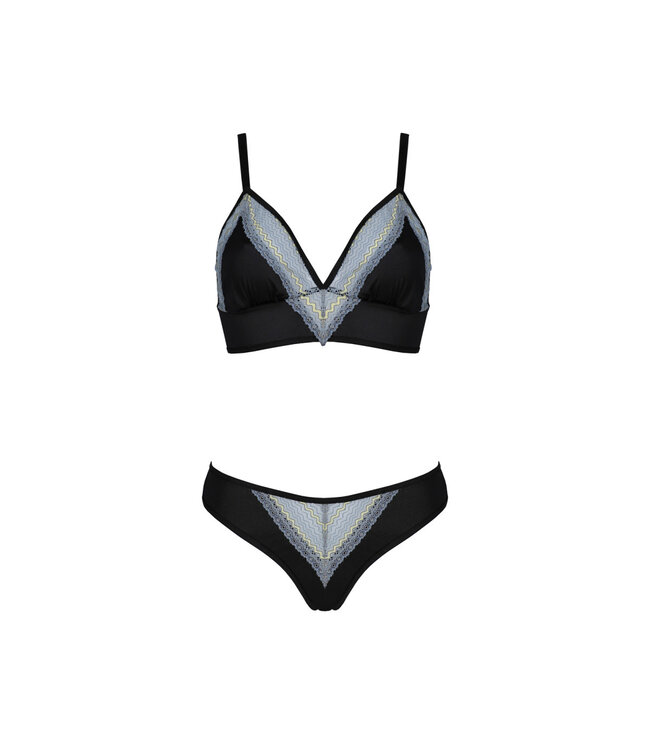 Casmir Dagia 2-delig setje zwart-blauw