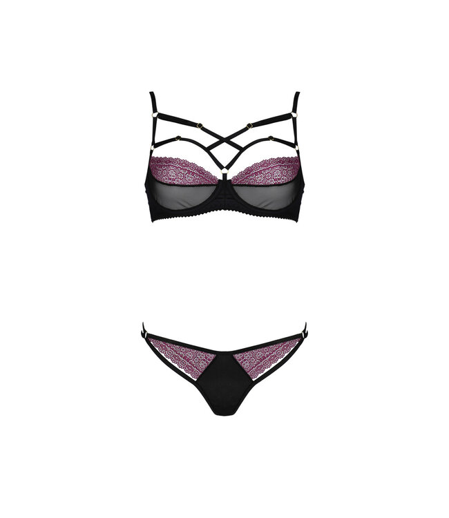 Casmir Lili 2-delig setje zwart-paars