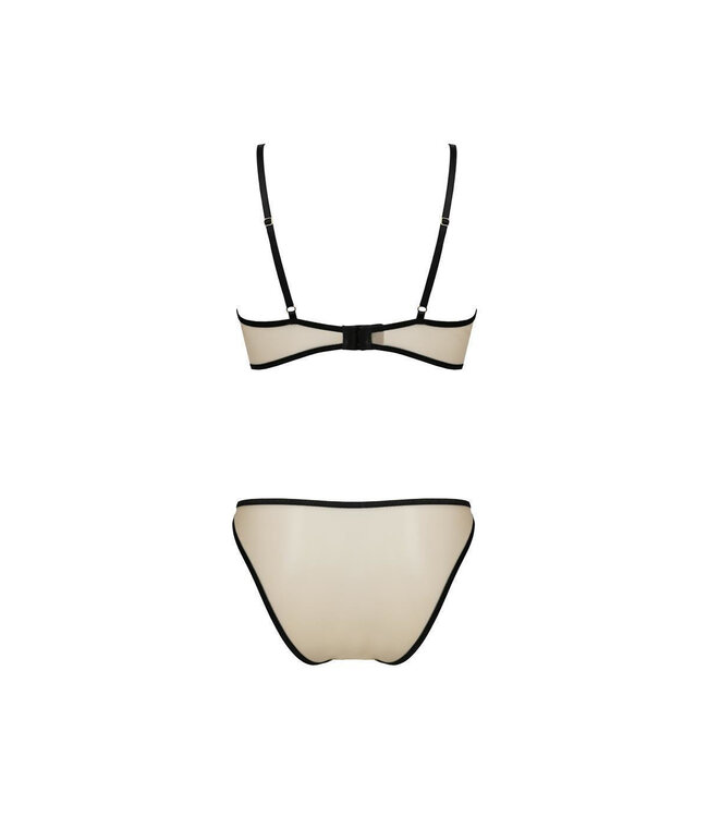 Passion-Exklusiv Lorina 2-delig setje beige-zwart