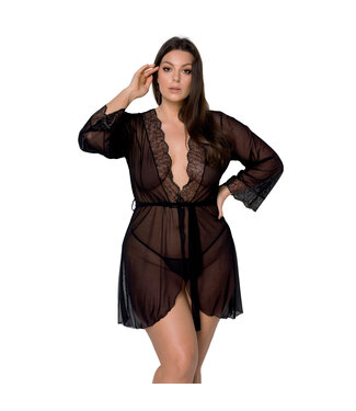 Passion Peignoir Amberly zwart