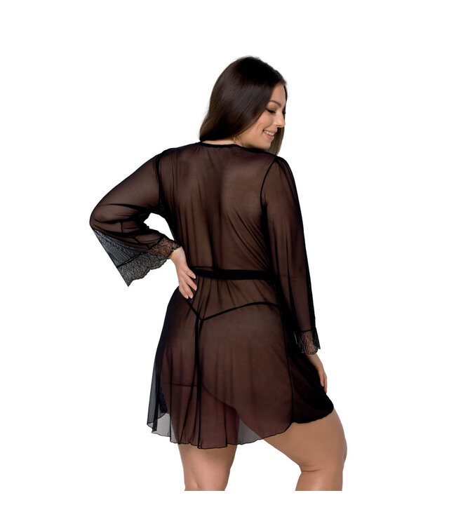Passion Peignoir Amberly zwart
