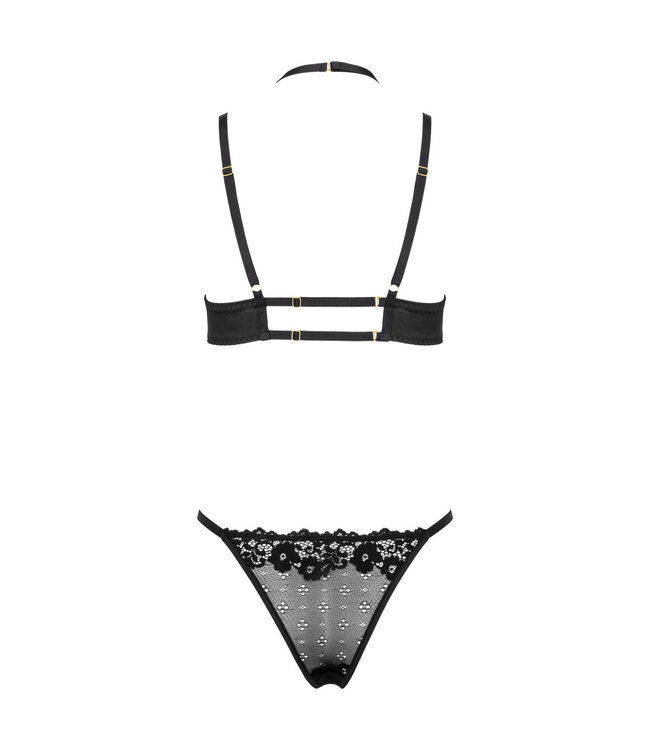 Kotek Zwarte lingerieset Lacina