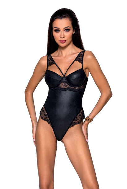 Zwarte  stringbody Loona