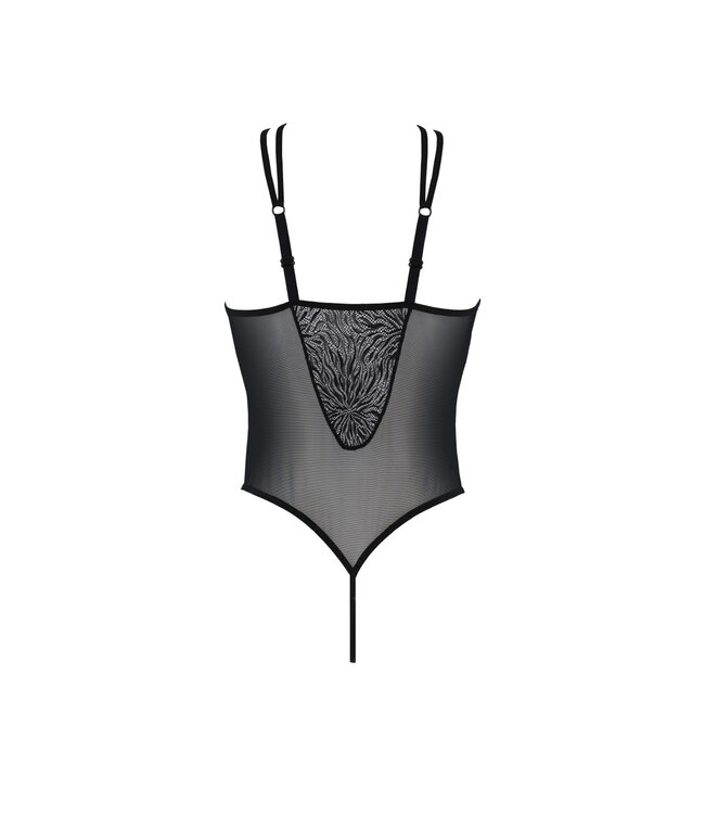 Passion Selaginella zwarte body open kruisje