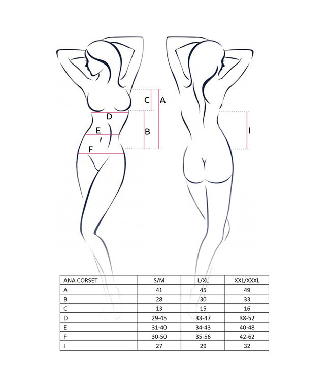 Passion Erotic Line Ana corset zwart