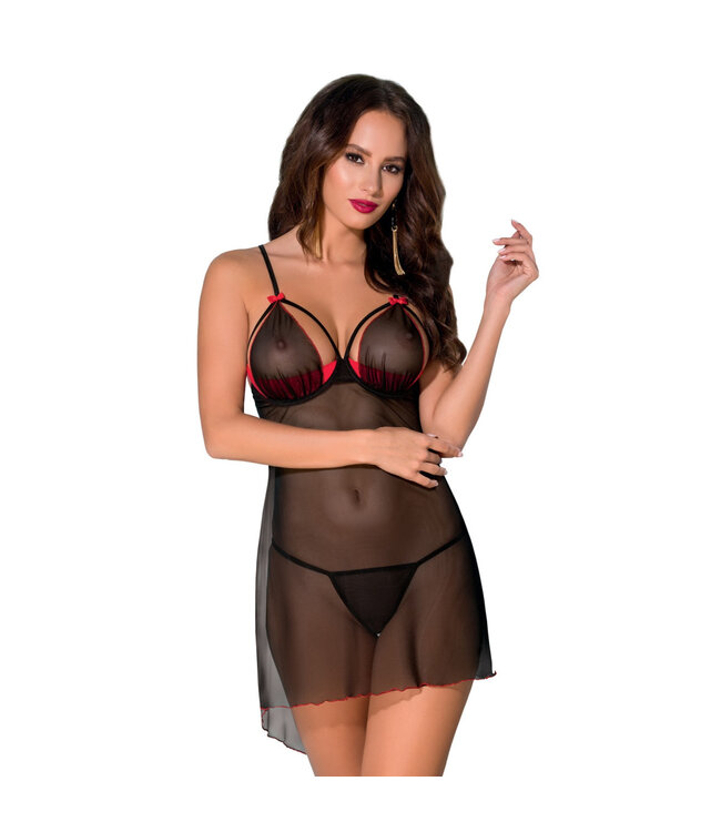 Avanua Cyra doorzichtige chemise zwart