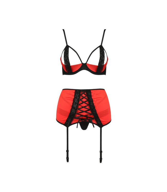 Passion-Exklusiv PE Femmina rode 3-delige set