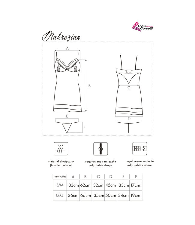 LivCo Corsetti Fashion Makrezian chemise black