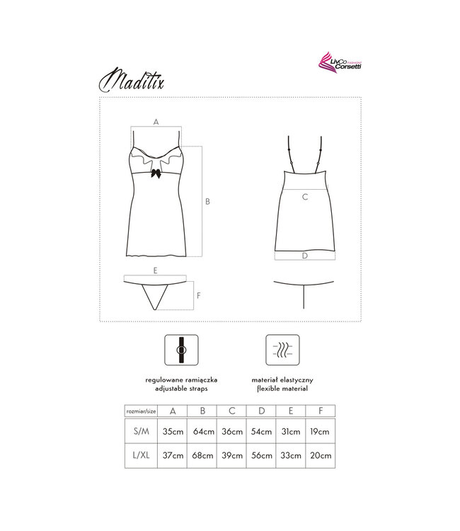 LivCo Corsetti Fashion Maditix chemise black