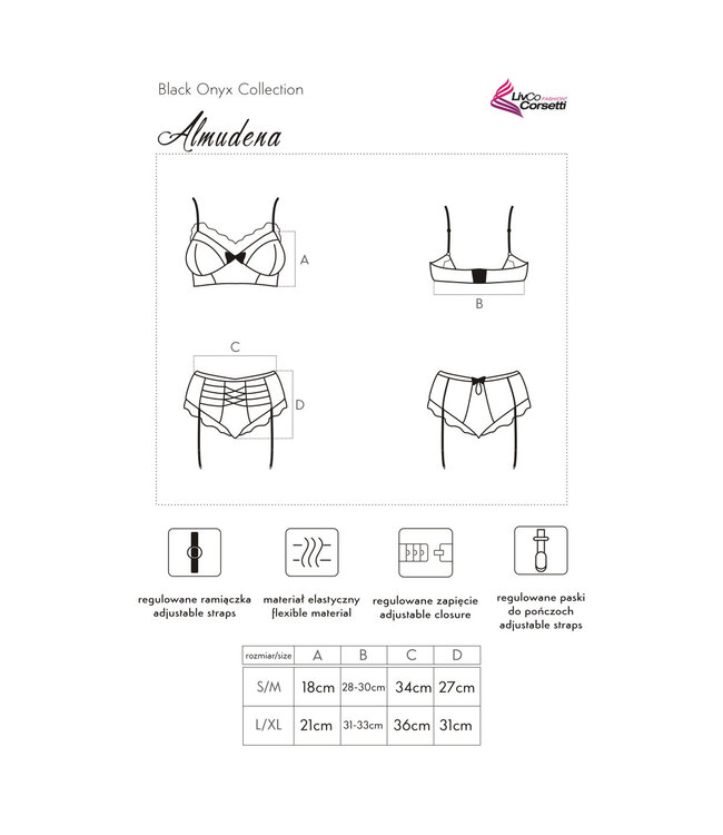 LivCo Corsetti Fashion Almudena 2pcs set black
