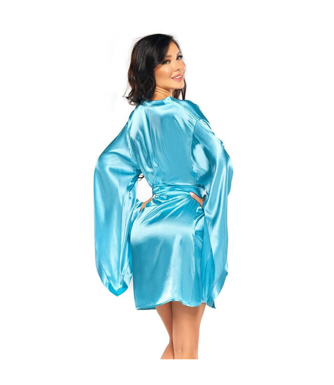 Beauty Night Fashion Samira peignoir & string turquoise