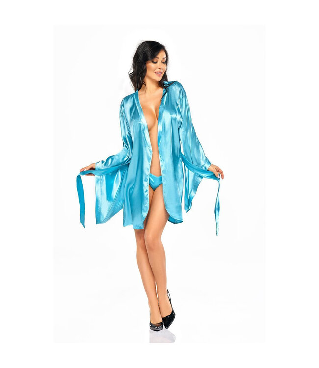 Beauty Night Fashion Samira peignoir & string turquoise