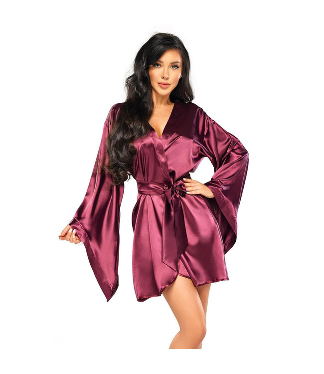 Beauty Night Fashion Samria peignoir & string burgunder