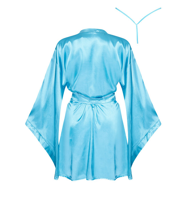 Beauty Night Fashion Samira peignoir & string turquoise