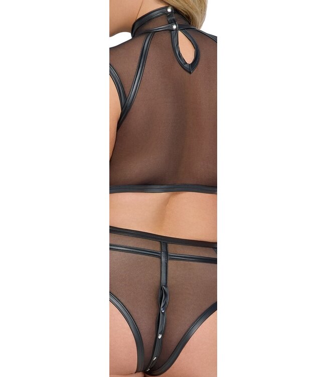 Cotelli Topje open tepel met string