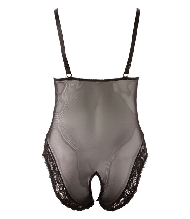 Cotelli Body semi transparant open kruisje