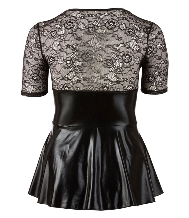 Cotelli Zwart rood jurkje met kant