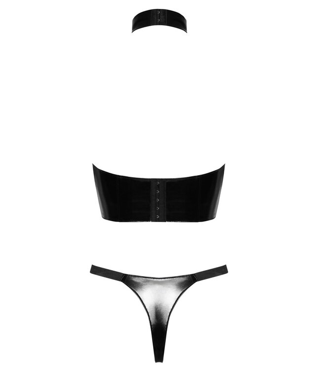 Black Level Vinyl  zwart setje met kettingen