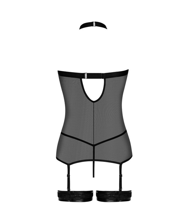 Beauty Night Fashion ella noir hemdje met jarretels