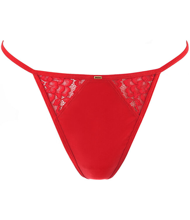 Axami Axami Seraphine - Babydoll met bijpassende string in rood
