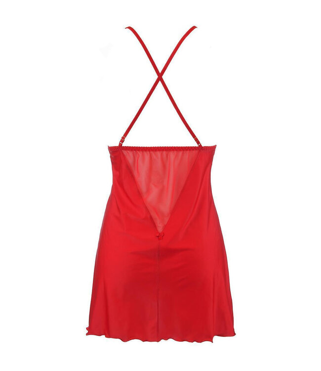 Axami Axami Seraphine - Babydoll met bijpassende string in rood