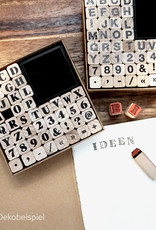 Letter and Number Stamp Set I by Paper Poetry I 48 pieces