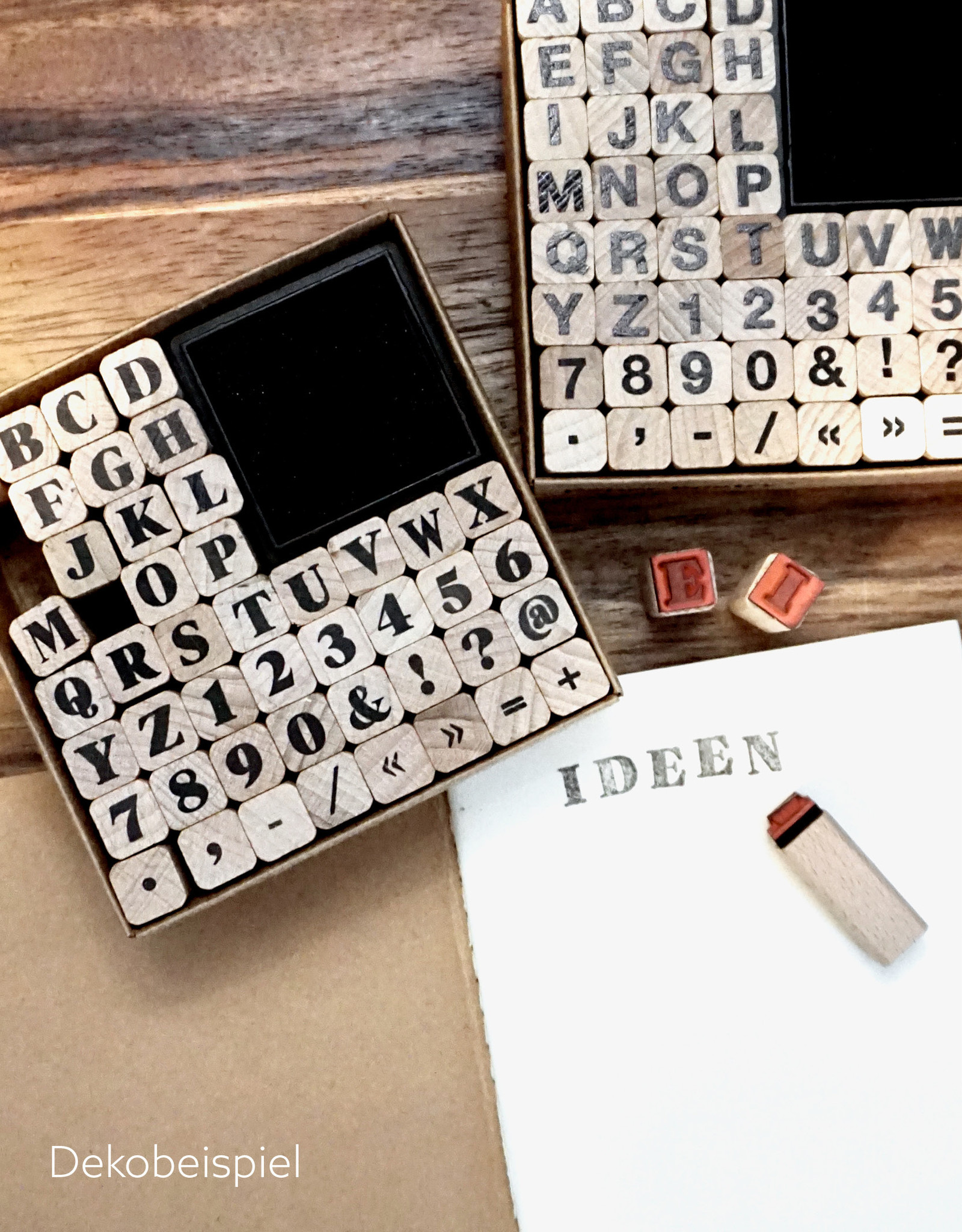 Letter and Number Stamp Set I by Paper Poetry I 48 pieces