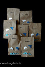Kraft paper bags I M I Block bottom bags I 12 pieces